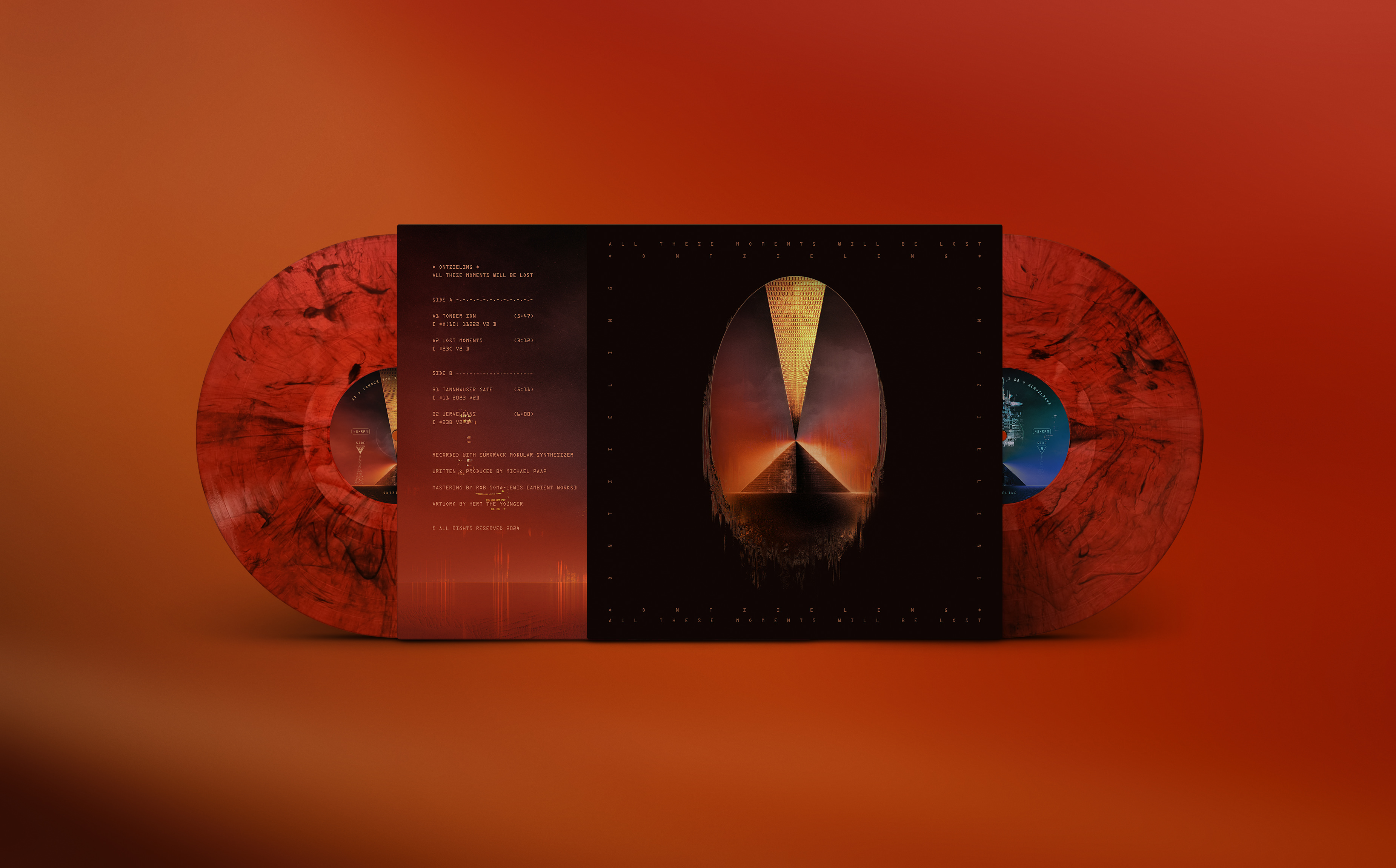 Vinyl Record Mockups for “All These Moments Will Be Lost” by